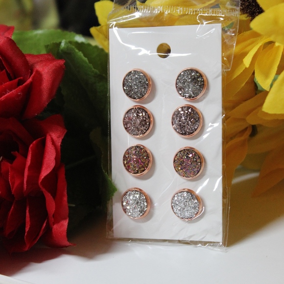 Veronica Nagorny Jewelry - LAST SET Every Metal Druzy Stone Earrings Set